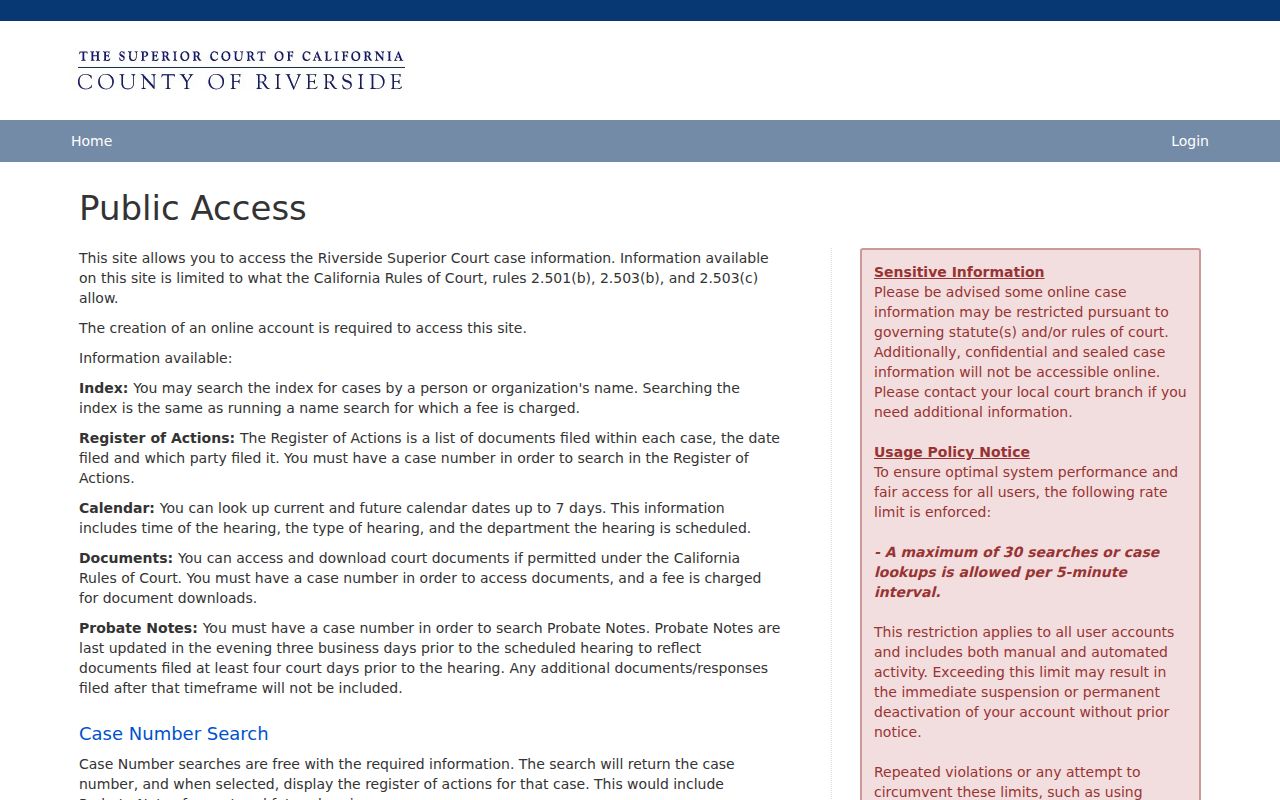 Corona people search Riverside court public portal